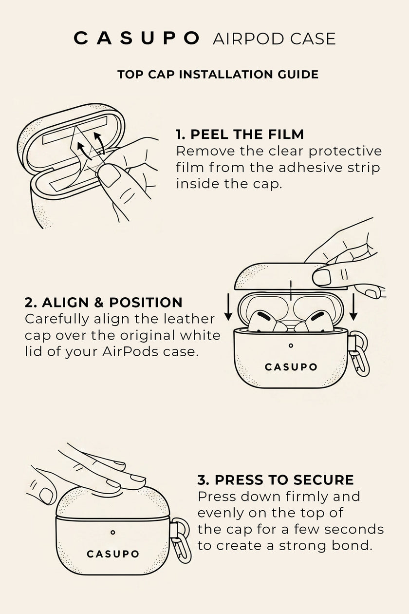Leather Airpod Case - Red