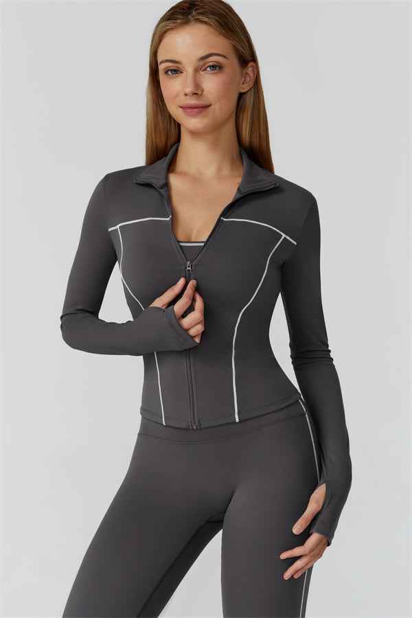 The Venus Zip Top Sports Bra Leggings 3-Piece Set