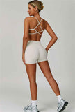 The Bold Cross Back Sports Bra Shorts 2-Piece Set