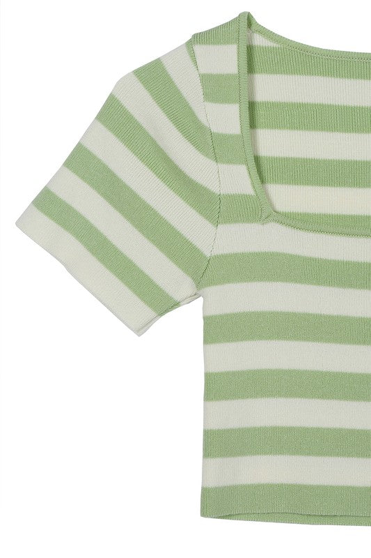 SS stripe pullover shirt - Pikemla