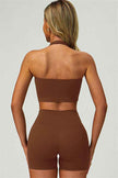 The Seraphine Halter Crop Top Shorts 2-Piece Set