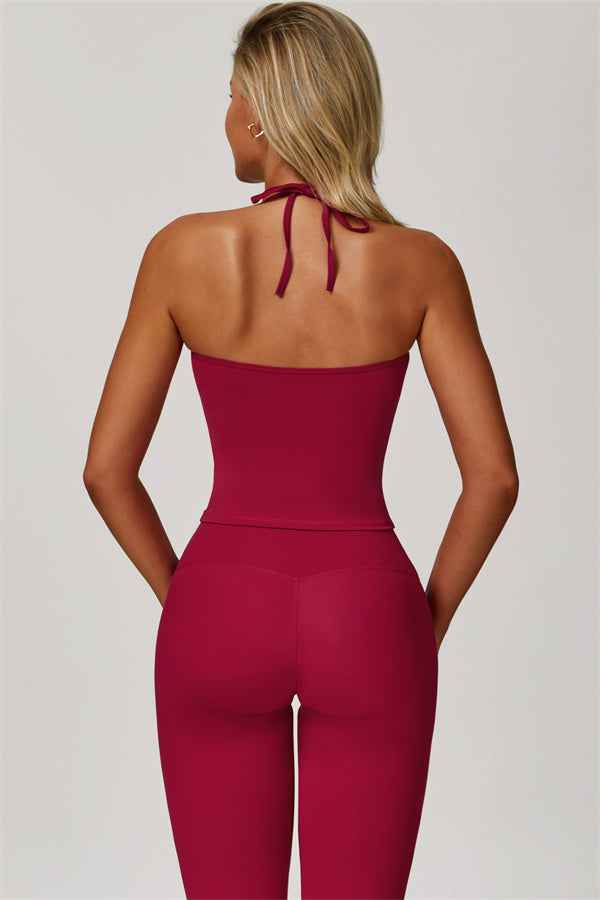 The Surge Halter Crop Top Leggings 2-Piece Set