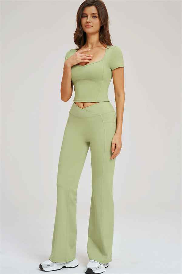 The Sizzle T-shirt Flared Leggings 2-Piece Set