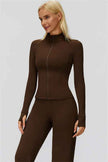 The FemmeFit Zip Jacket Straight Leg Pants 2-Piece Set