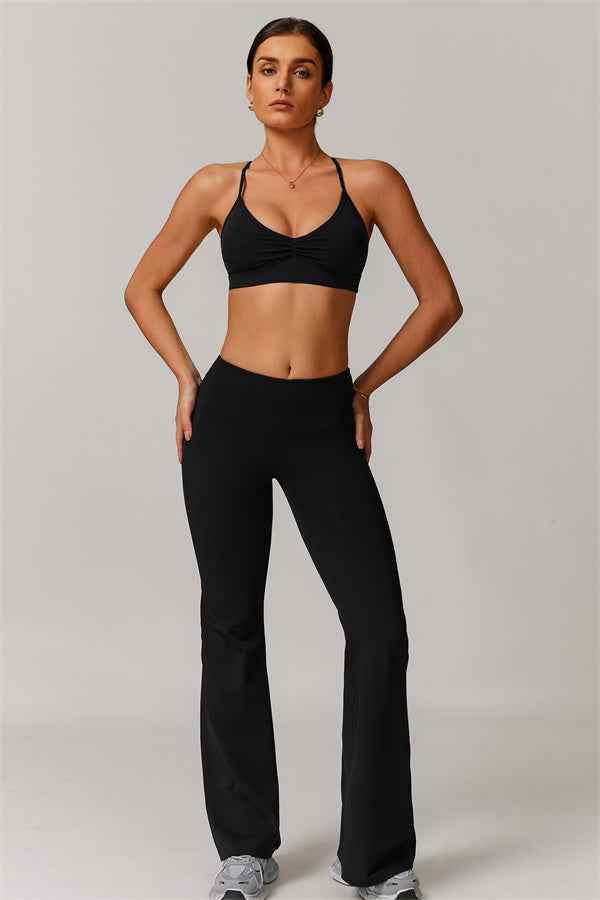 The Delicate Sports Bra Flared Leggings 2-Piece Set
