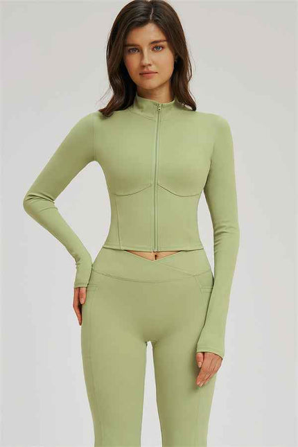 The Sizzle Zip Jacket Flared Leggings 2-Piece Set