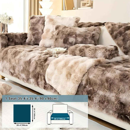 Luxurious Gradient Velvet Sofa Cover