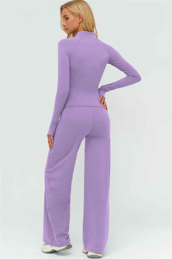 The Twirl Zip Jacket New Straight Leg Pants 2-Piece Set