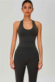 The Solid Halter Tank Top Leggings 2-Piece Set