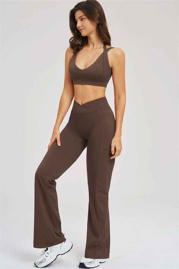 The Sizzle Sports Bra Flared Leggings 2-Piece Set