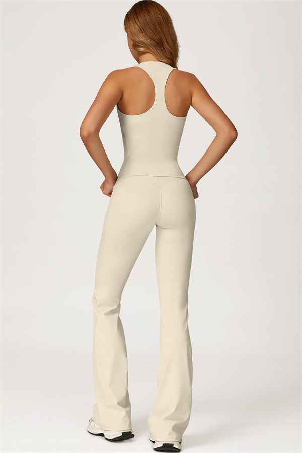 The Glacier Crop Tank Flared Leggings 2-Piece Set