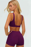 The Lushness V-Back Sports Bra Shorts 2-Piece Set