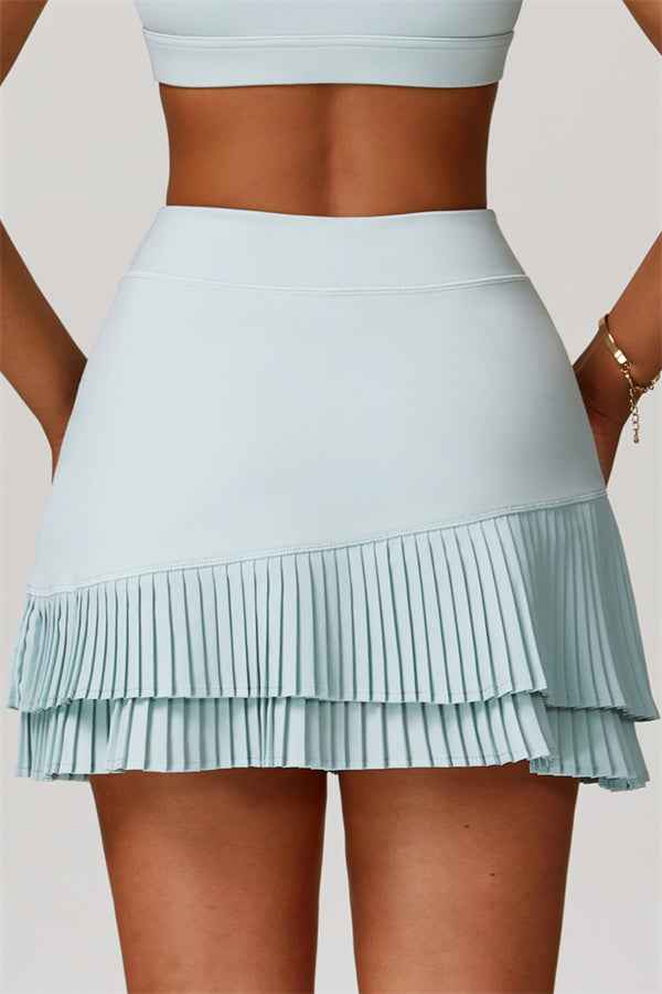 The Lavish Cut-out Crop Top Tennis Skirt 2-Piece Set