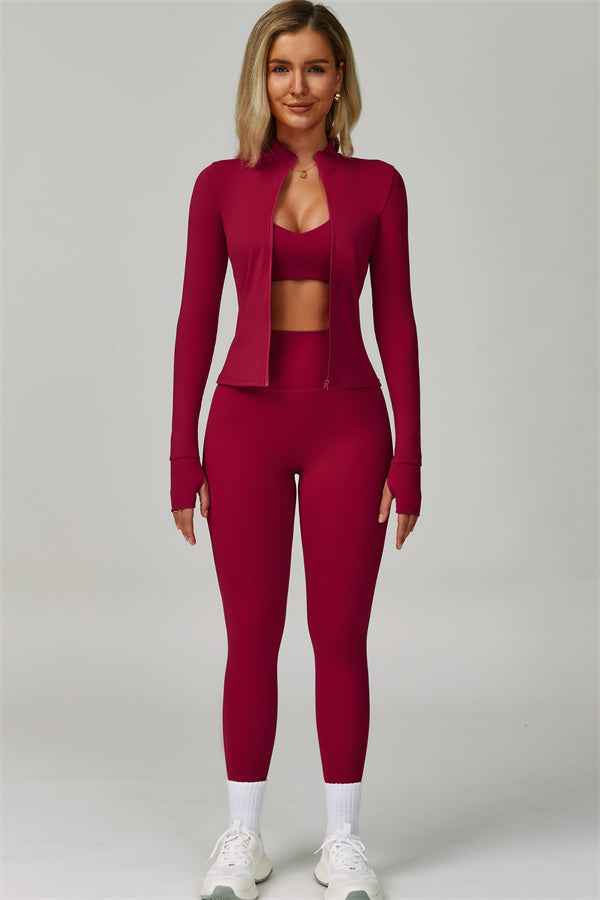 The Seraphine Jacket Sports Bra Leggings 3-Piece Set