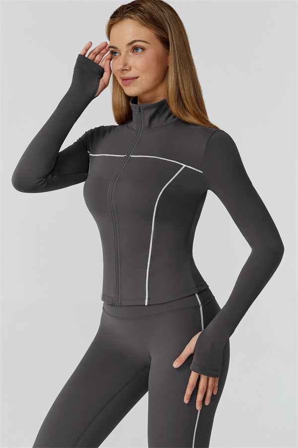 The Venus Zip Top Sports Bra Leggings 3-Piece Set