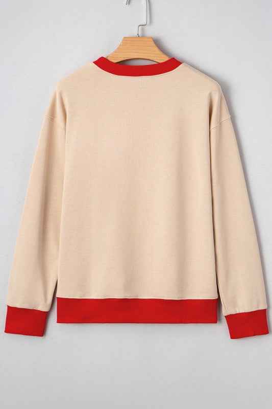 GAME DAY Varsity Stripe Crewneck Sweatshirt