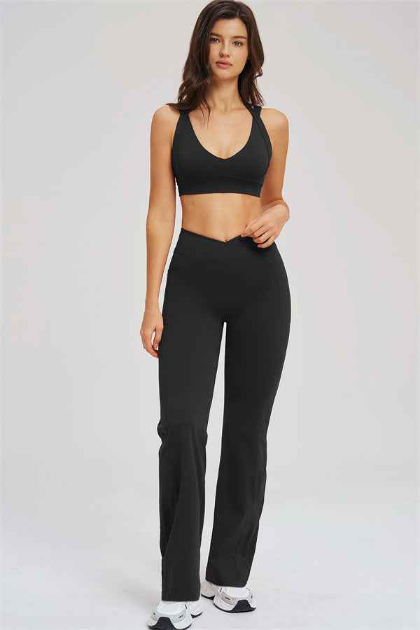 The Sizzle Sports Bra Flared Leggings 2-Piece Set