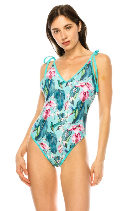 Tropical Floral Bathing Suit - Pikemla