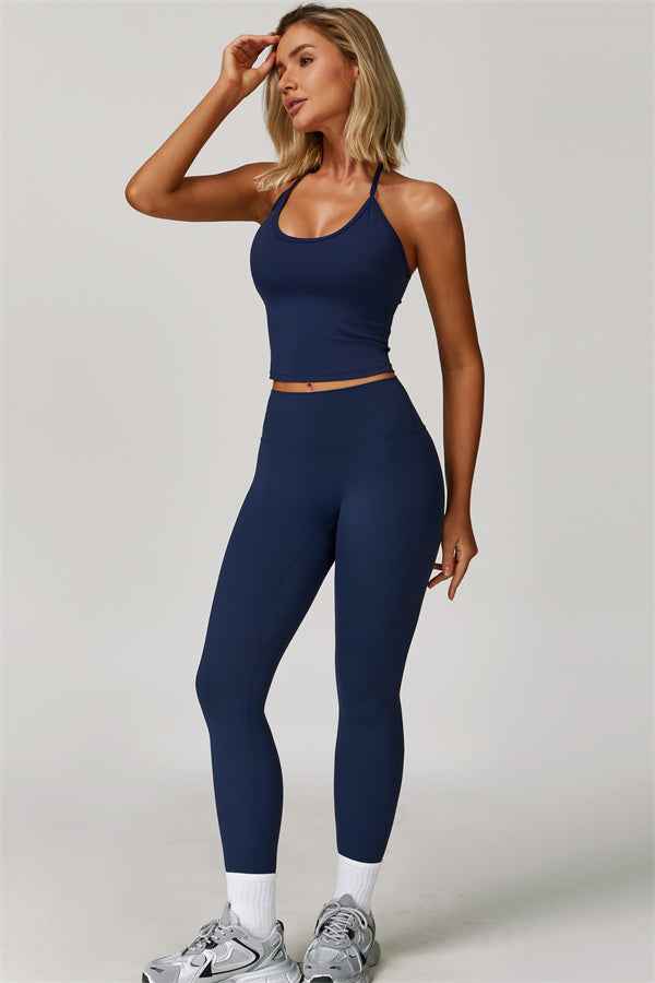 The Surge Halter Crop Top Leggings 2-Piece Set