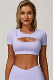 The Lavish Cut-out Crop Top Leggings 2-Piece Set