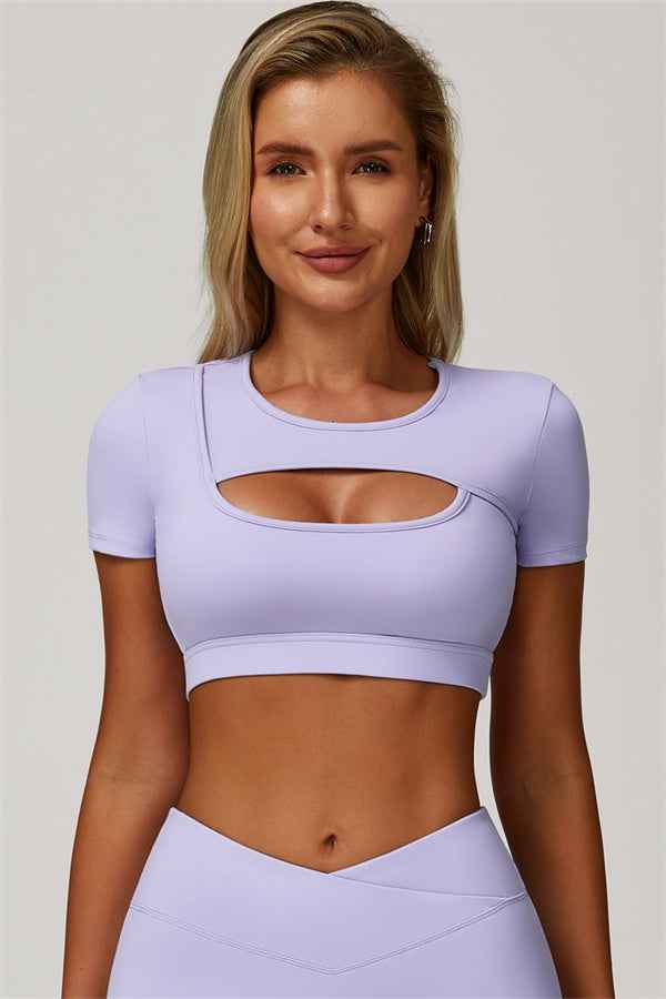 The Lavish Cut-out Crop Top Leggings 2-Piece Set