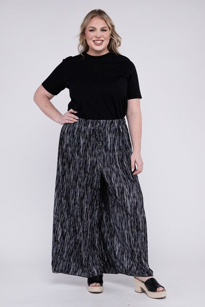 Drawstring Waist Wide Leg Pants - Pikemla