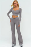 The Lushness Long Sleeve Crop top