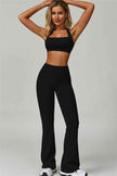 The Bold Halter Sports Bra Flared Leggings 2-Piece Set