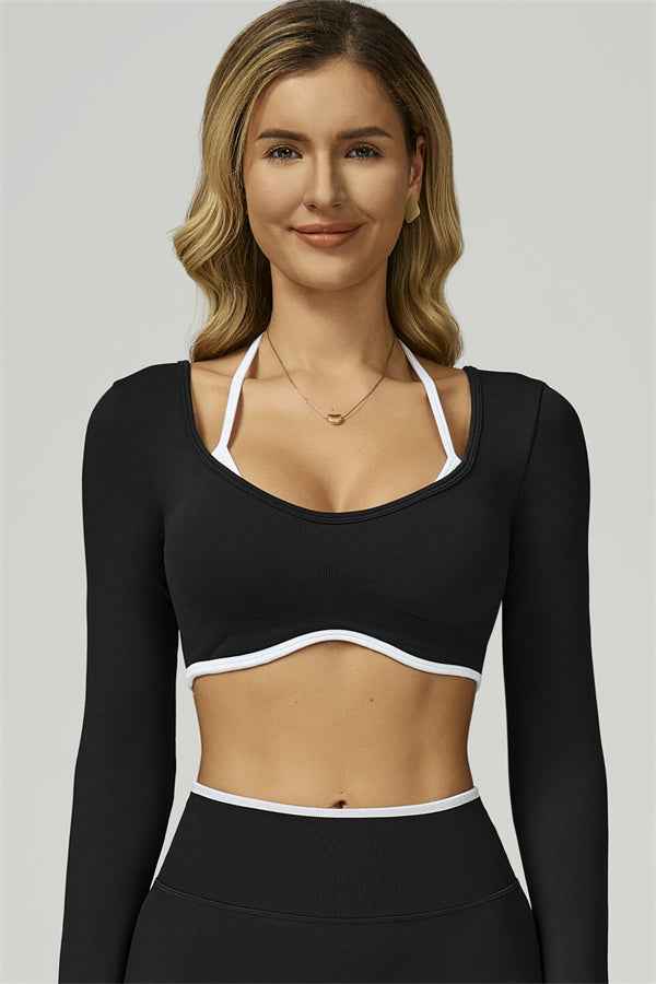 The Prime Line Long Sleeve Crop Top