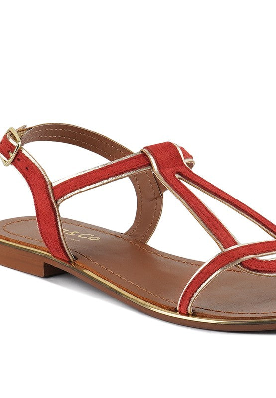 Feodora Flat Slip On Sandals - Pikemla