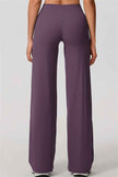 The Nestle Long Sleeve Crop Top Straight Leg Pants 2-Piece Set