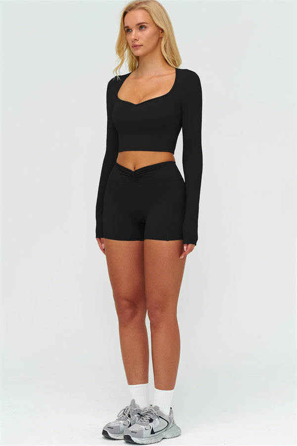 The Lushness Long Sleeve Crop top
