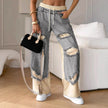 Fashion Ins European And American Street Stitching Pants