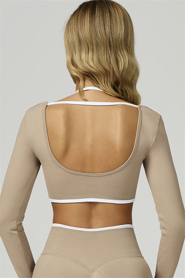 The Prime Line Long Sleeve Crop Top Leggings 2-Piece Set