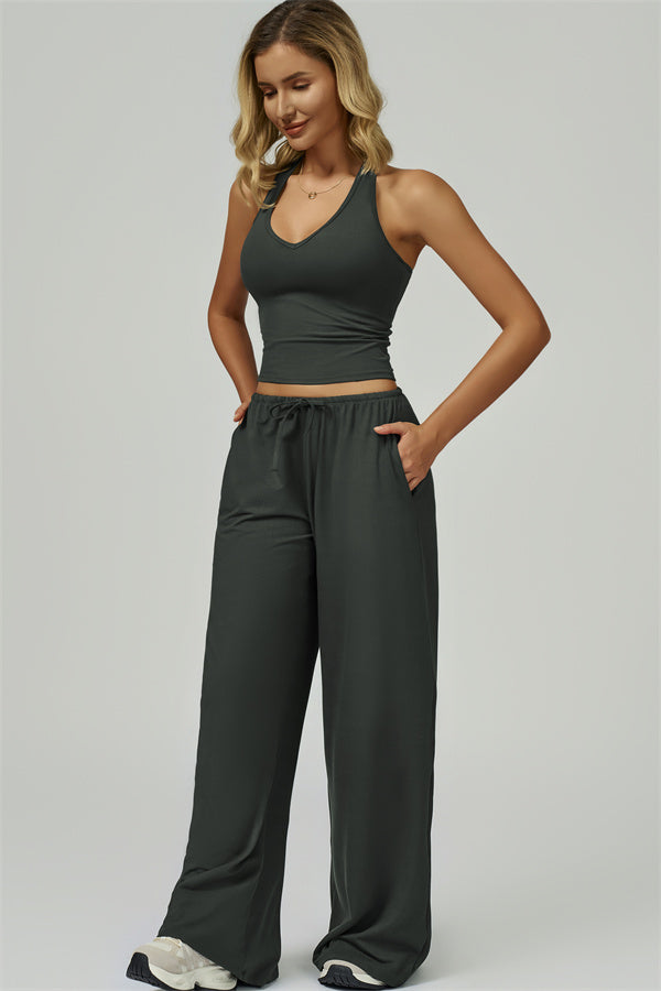 The Sprint Halter Tank Top Sweatpants 2-Piece Set