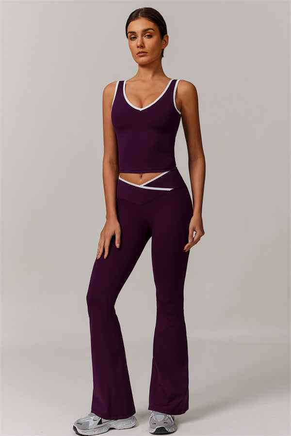 The Stamina Tank Top Flared Leggings 2-Piece Set