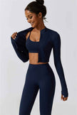 Juno Star Jacket Sports Bra Leggings 3-Piece Set