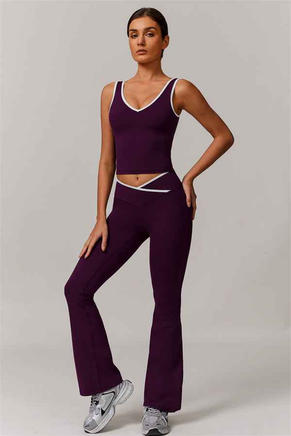 The Stamina Tank Top Flared Leggings 2-Piece Set
