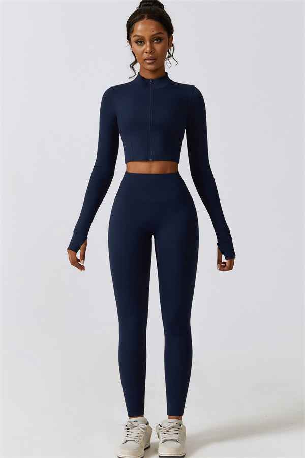 Juno Star Jacket Sports Bra Leggings 3-Piece Set