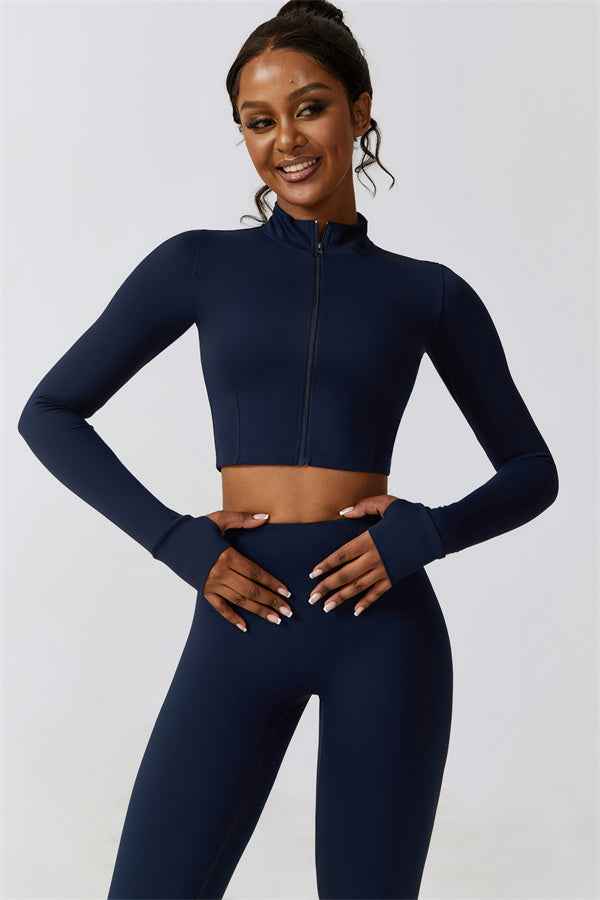 Juno Star Jacket Sports Bra Leggings 3-Piece Set