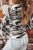 Western Camo Mesh Long Sleeve Top