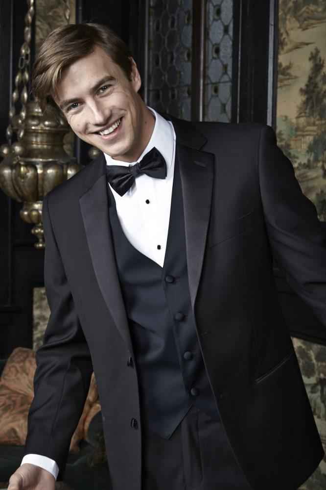"Barcelona" Black Tuxedo Jacket Notch (Separates)
