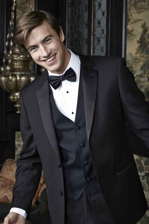 "Barcelona" Black Tuxedo Jacket Notch (Separates)