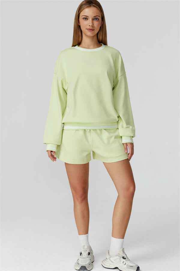 The Amara Sweatshirt Lounge Shorts 2-Piece Set