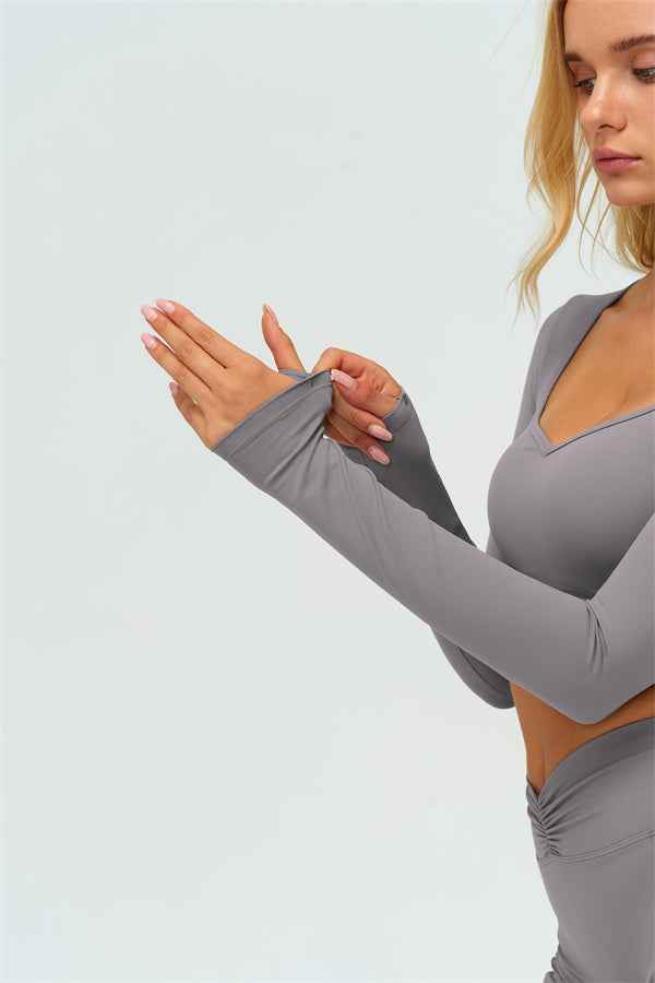 The Lushness Long Sleeve Crop top