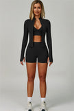 The Empower Jacket Sports Bra Shorts 3-Piece Set
