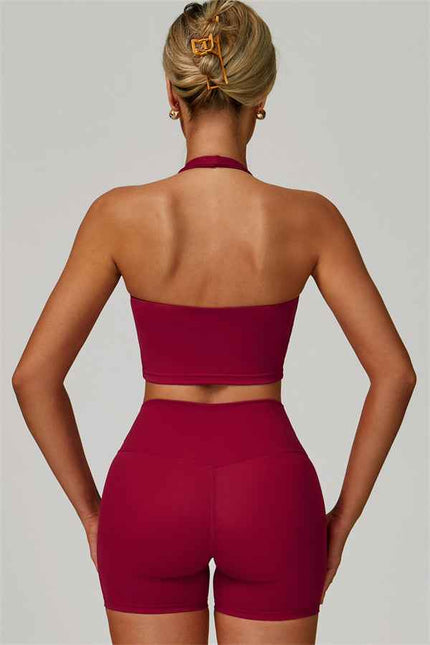 The Seraphine Halter Crop Top Shorts 2-Piece Set