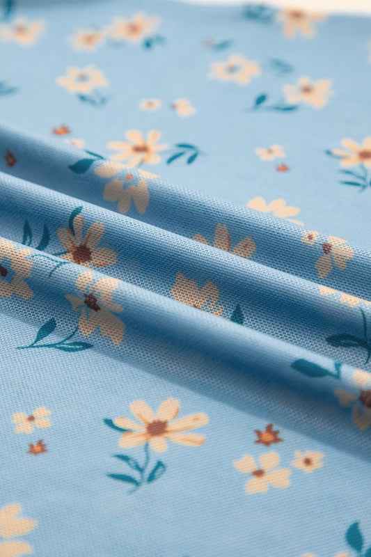 Floral Mesh Long Sleeve Top