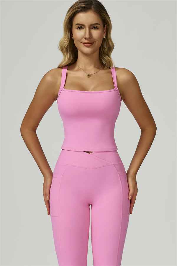 The Flourish Crop Tank Flared Leggings 2-Piece Set