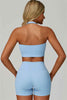 The Seraphine Halter Crop Top Shorts 2-Piece Set